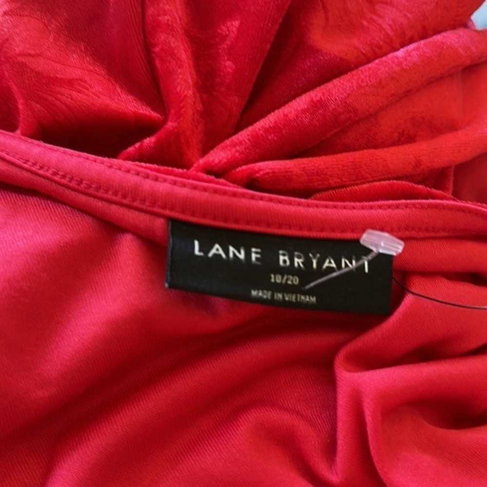 NWOT LANE BRYANT Puff-Sleeve Embossed Velvet Midi… - image 6