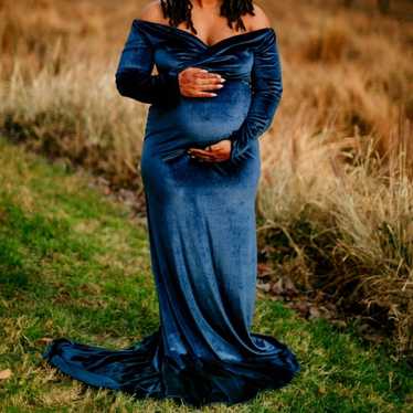 Long Sleeve Maternity Gown | Large