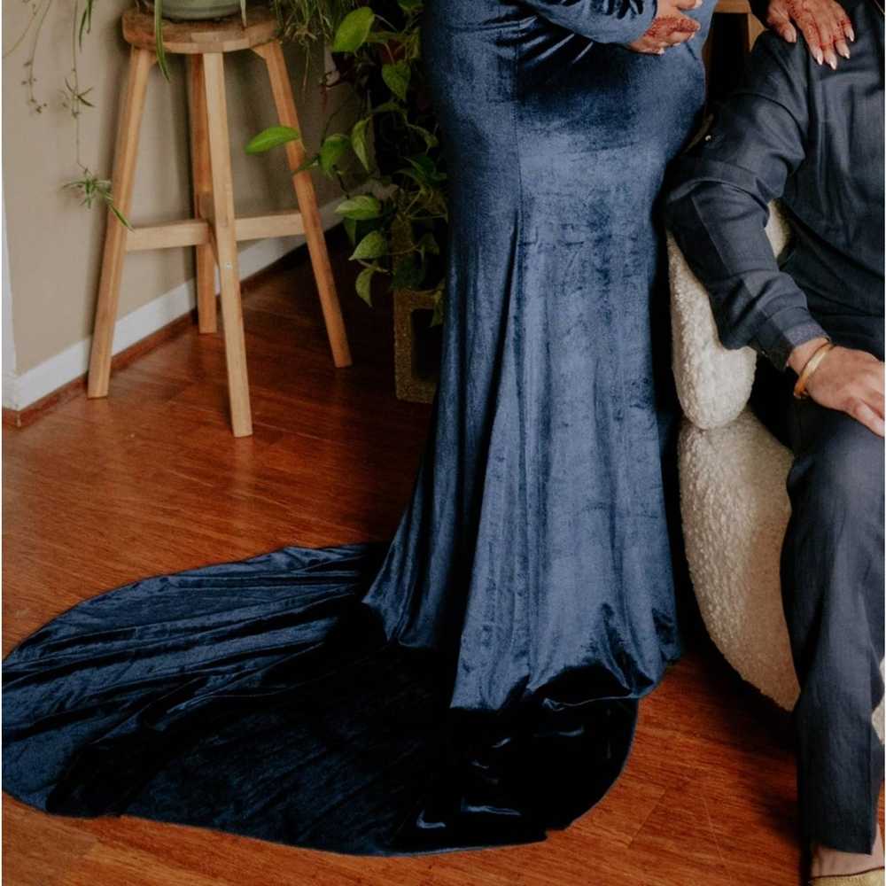 Long Sleeve Maternity Gown | Large - image 4
