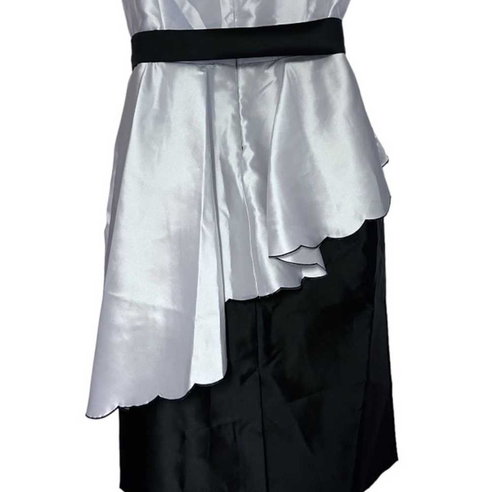 size 16 Black & White Satin Eyelet Midnight Velve… - image 10