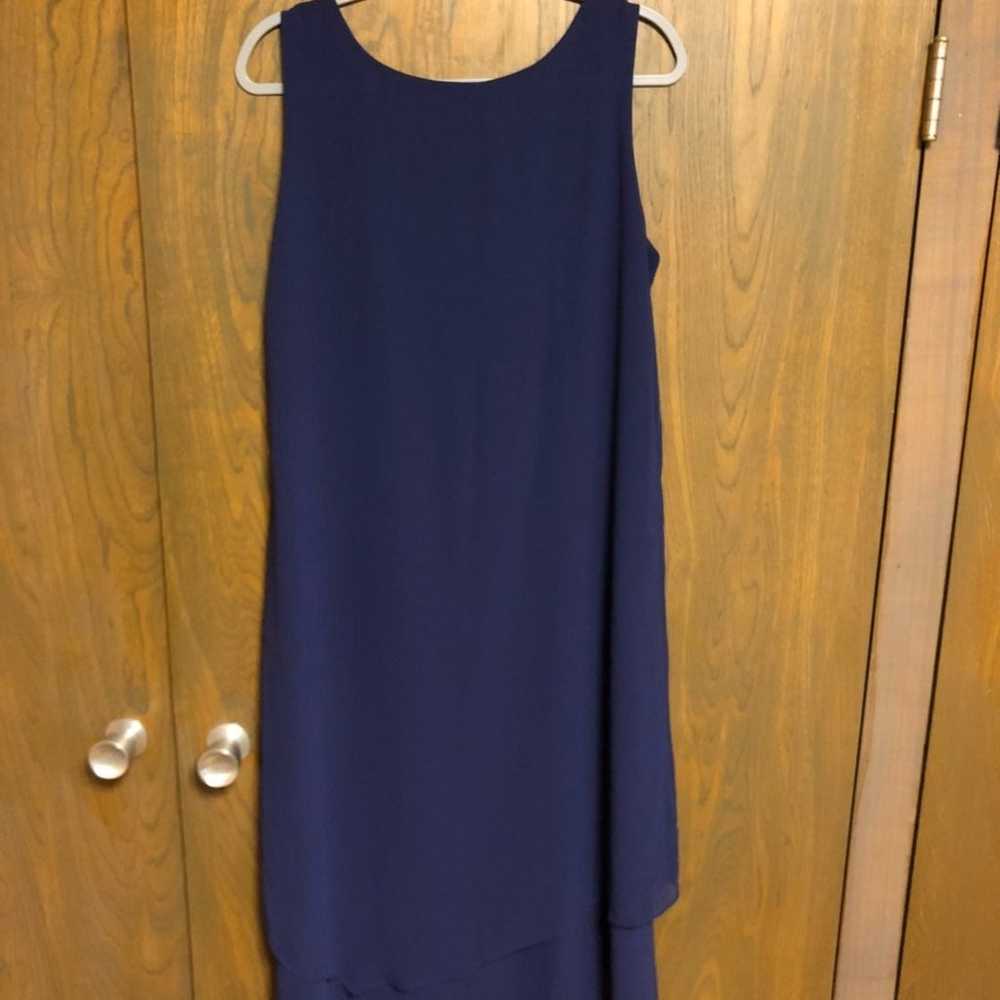 Blu Nauta Maxi 100% Pure Silk Dress XL - image 2