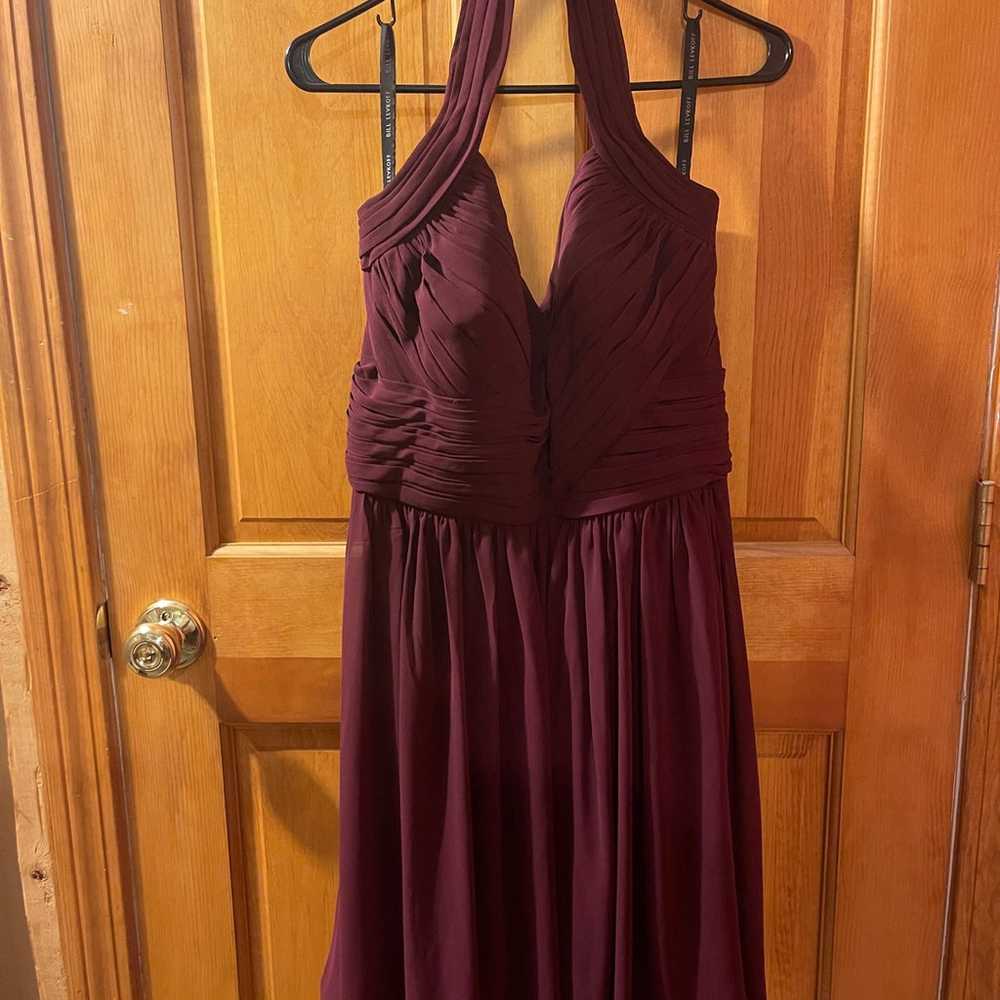 Bill Levkoff Bridesmaid Dress - Wine - image 1