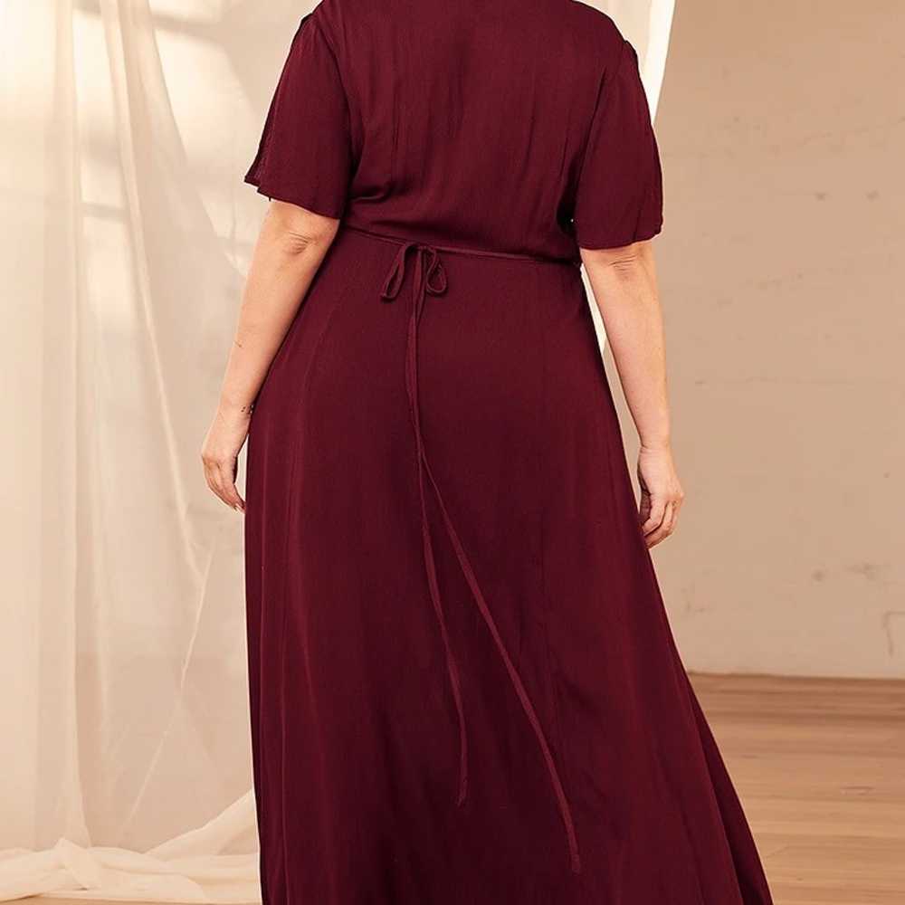 Heart of Marigold Burgundy Wrap Maxi Dress - image 5
