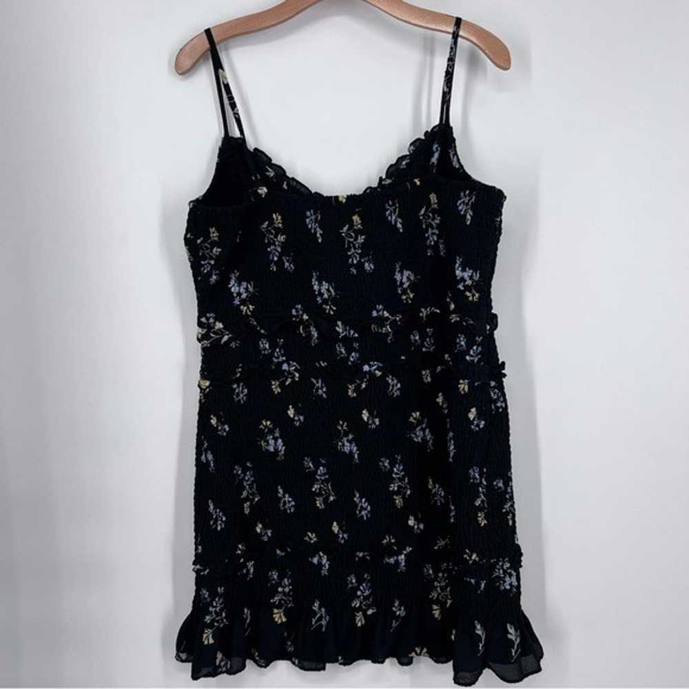 Abercrombie and Fitch Black Floral Smocked Ruffle… - image 5