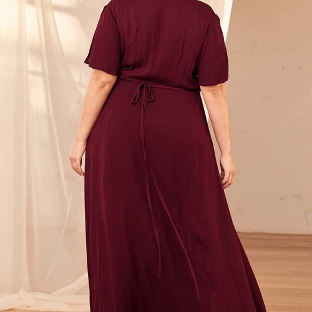 Heart of Marigold Burgundy Wrap Maxi Dress - image 3