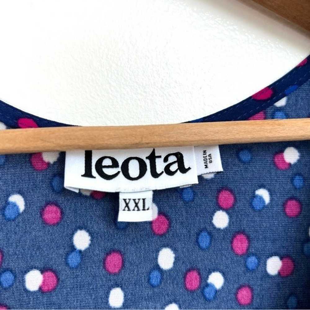Leota Mock Wrap Polka Dot Shin Length 3/4 Sleeve … - image 3