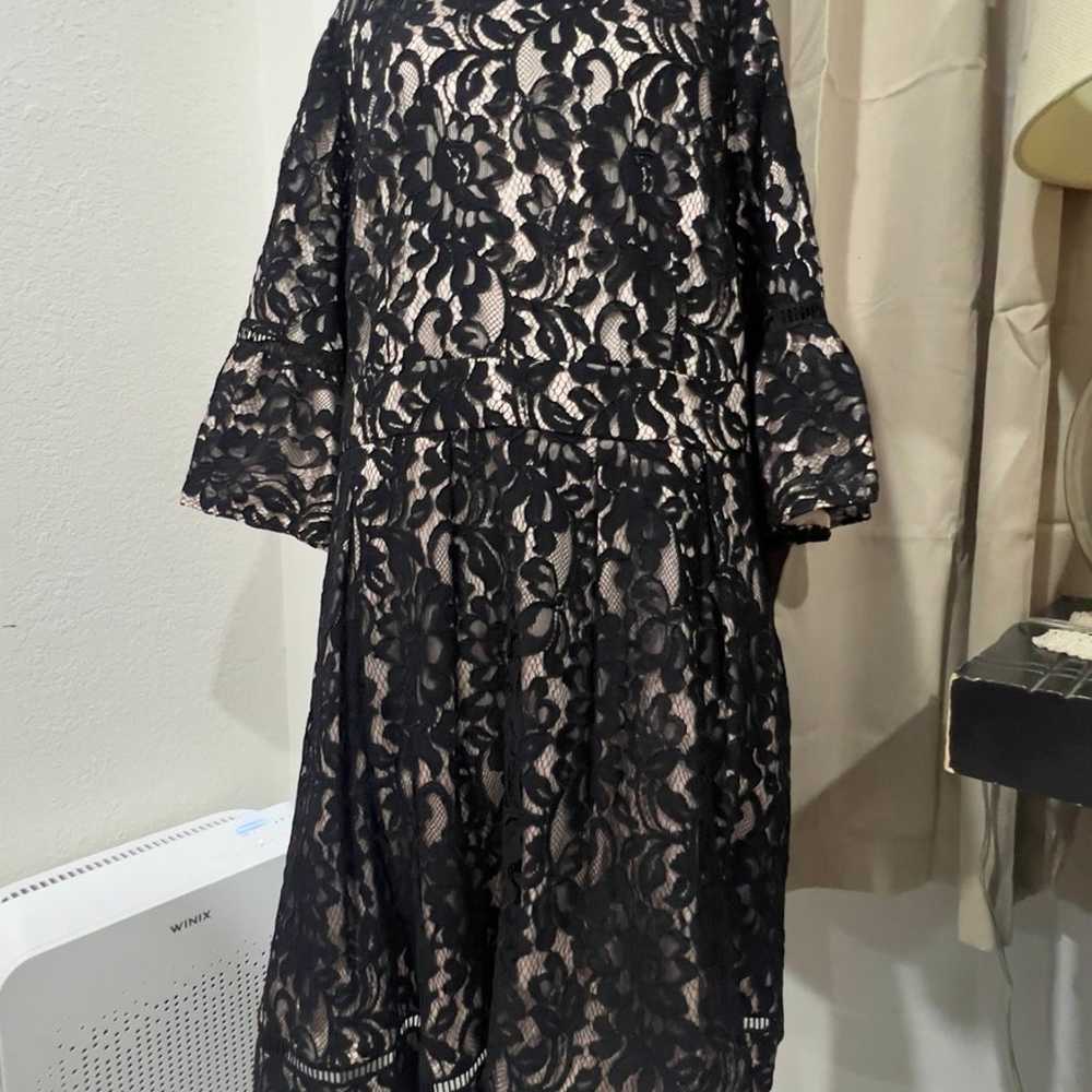 Eliza J Plus Size Lace & Satin Dress - image 1