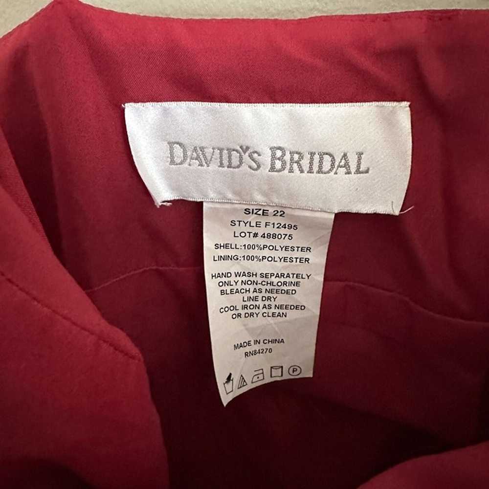 David’s Bridal Red Maxi Beaded Dress Size 22 - image 5