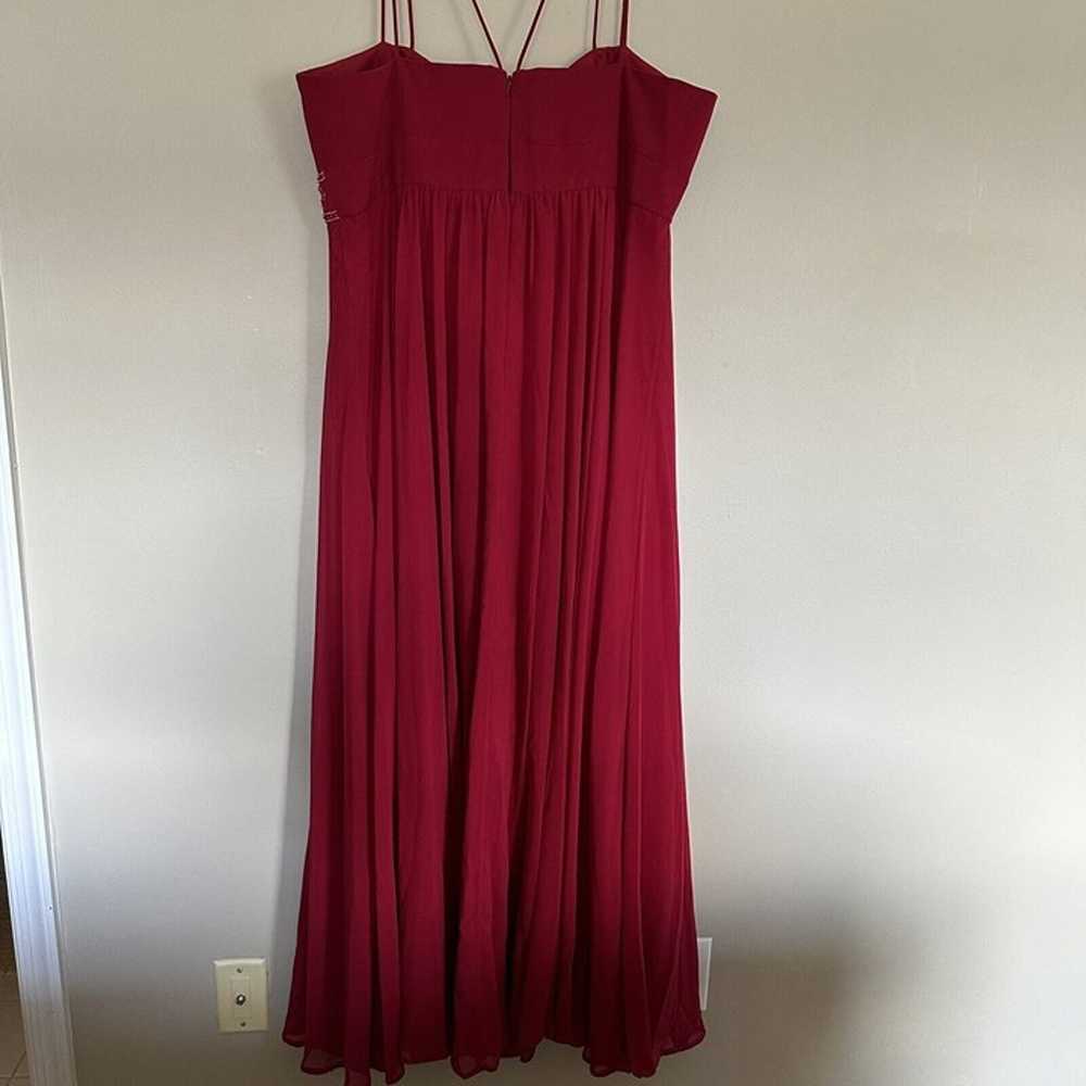David’s Bridal Red Maxi Beaded Dress Size 22 - image 7