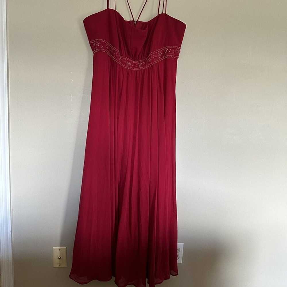 David’s Bridal Red Maxi Beaded Dress Size 22 - image 8