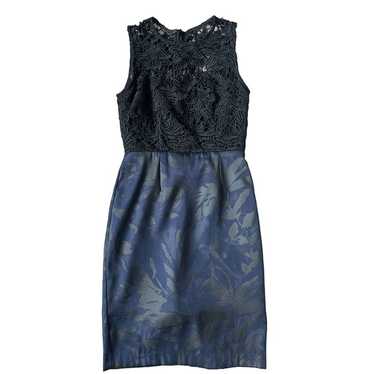 HUTCH Black Lace Navy Floral Dress Size 2 - image 1