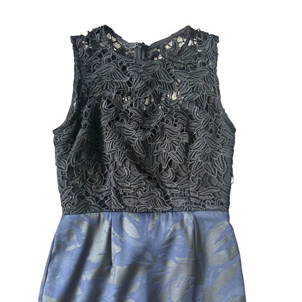 HUTCH Black Lace Navy Floral Dress Size 2 - image 3