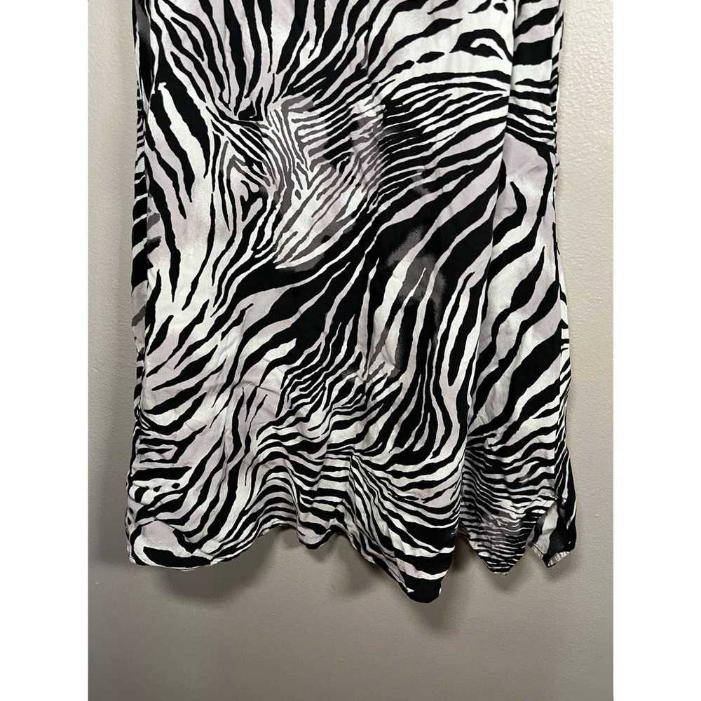 Natori Zebra Print Sleeveless Voile Dress XS - image 10