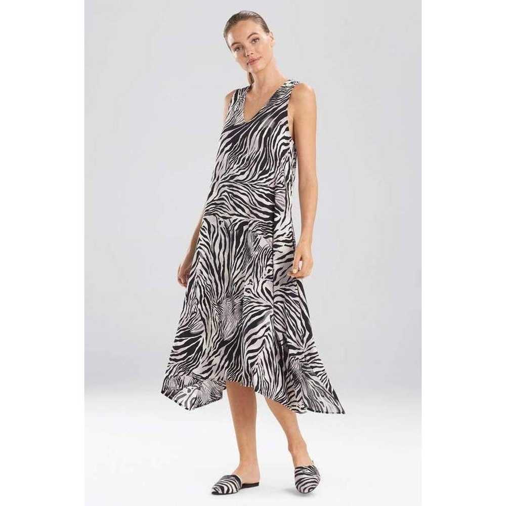 Natori Zebra Print Sleeveless Voile Dress XS - image 2