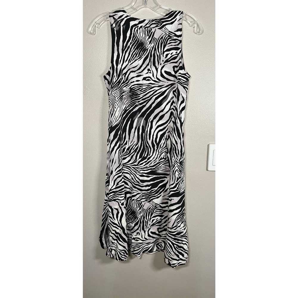 Natori Zebra Print Sleeveless Voile Dress XS - image 4