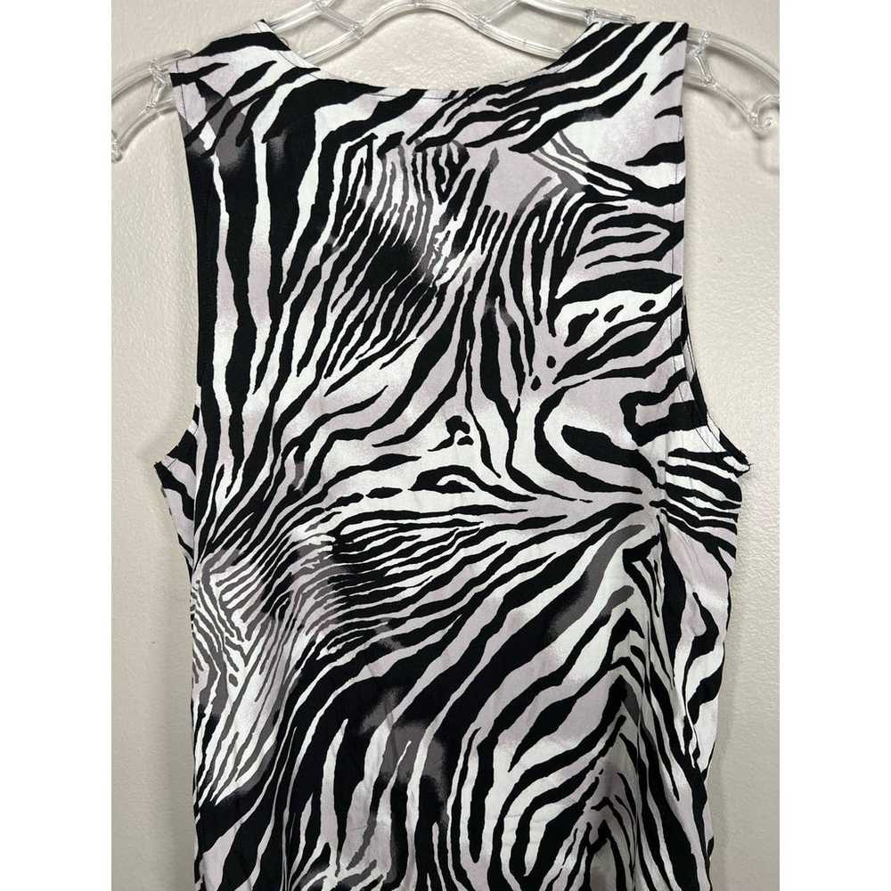 Natori Zebra Print Sleeveless Voile Dress XS - image 5