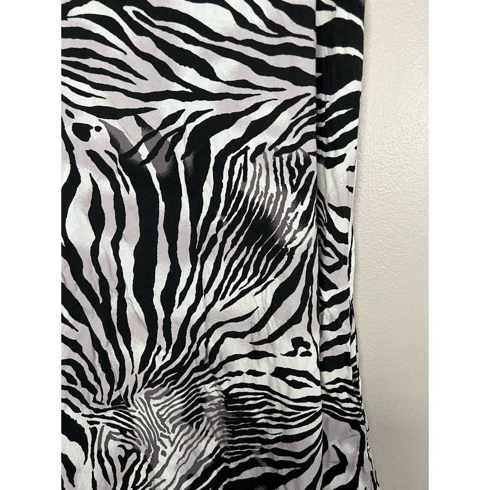Natori Zebra Print Sleeveless Voile Dress XS - image 8