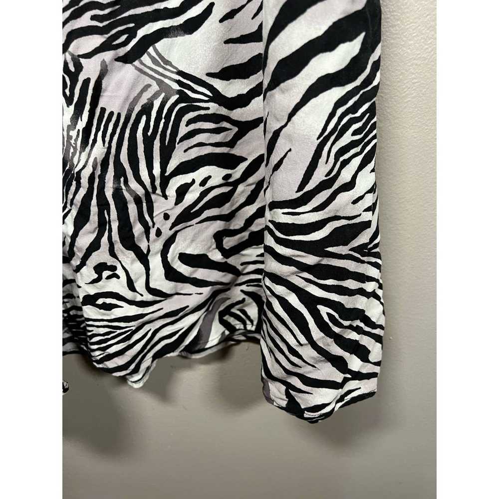 Natori Zebra Print Sleeveless Voile Dress XS - image 9