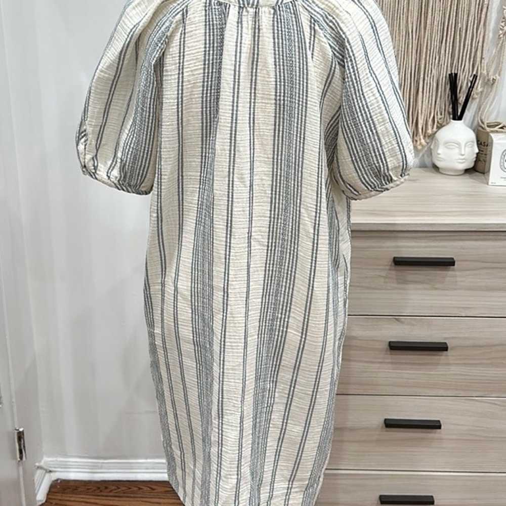 Faherty White & Blue Midi Beach Dress Size XS - image 5