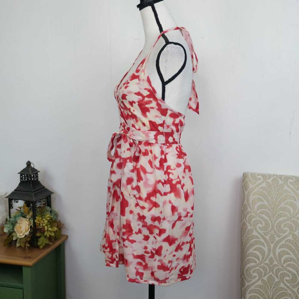 Alice + Olivia Silk Faux Wrap Halter Dress Size X… - image 7