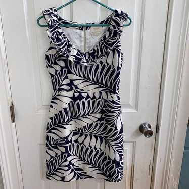 Kate Spade - Stella Leaf Print Silk Dress Sz 0 - image 1