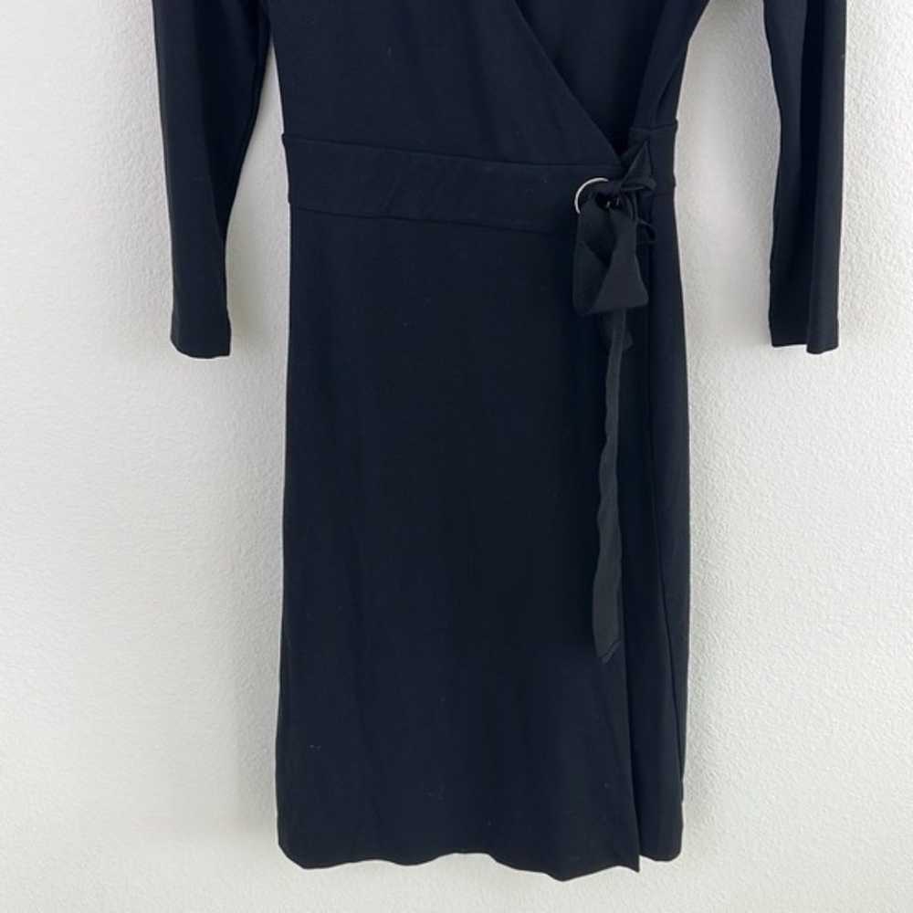 Massimo Dussi Black Wrap Front Midi Dress - image 3