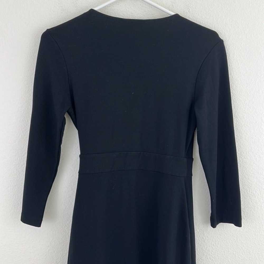 Massimo Dussi Black Wrap Front Midi Dress - image 8