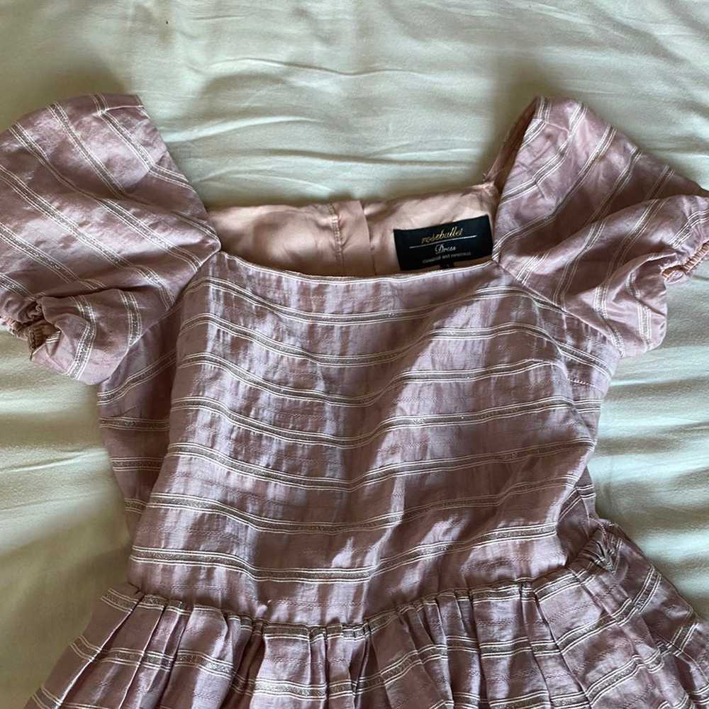 Princess pink puff sleeve Dress - image 9