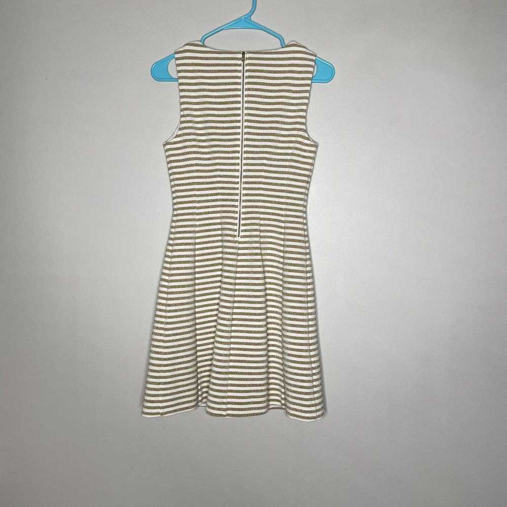 Lilly Pulitzer Brielle Dress XS Gold Striped Line… - image 3