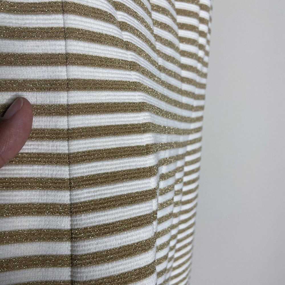 Lilly Pulitzer Brielle Dress XS Gold Striped Line… - image 7