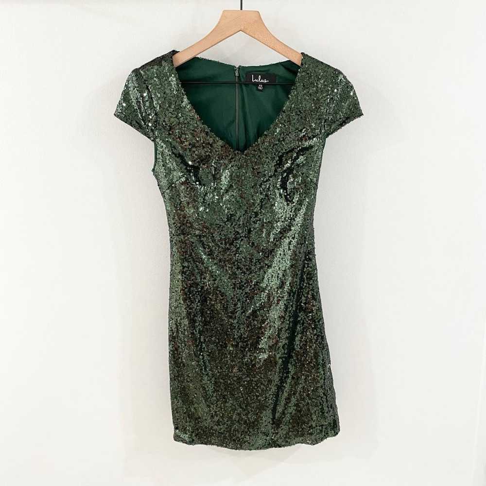 Lulu’s Kasson Green Sequin Bodycon Mini Dress Siz… - image 2