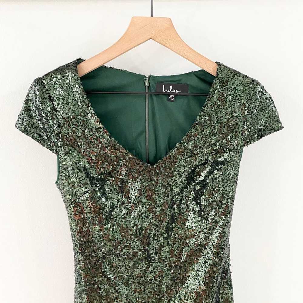 Lulu’s Kasson Green Sequin Bodycon Mini Dress Siz… - image 3