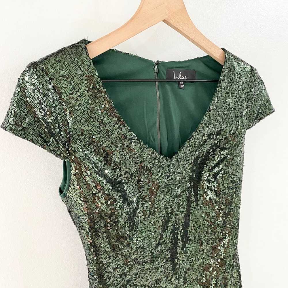 Lulu’s Kasson Green Sequin Bodycon Mini Dress Siz… - image 5