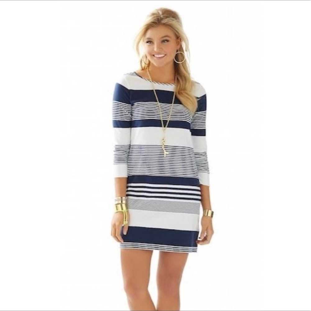 LILLY PULITZER Marlowe Striped Navy Boat - image 1