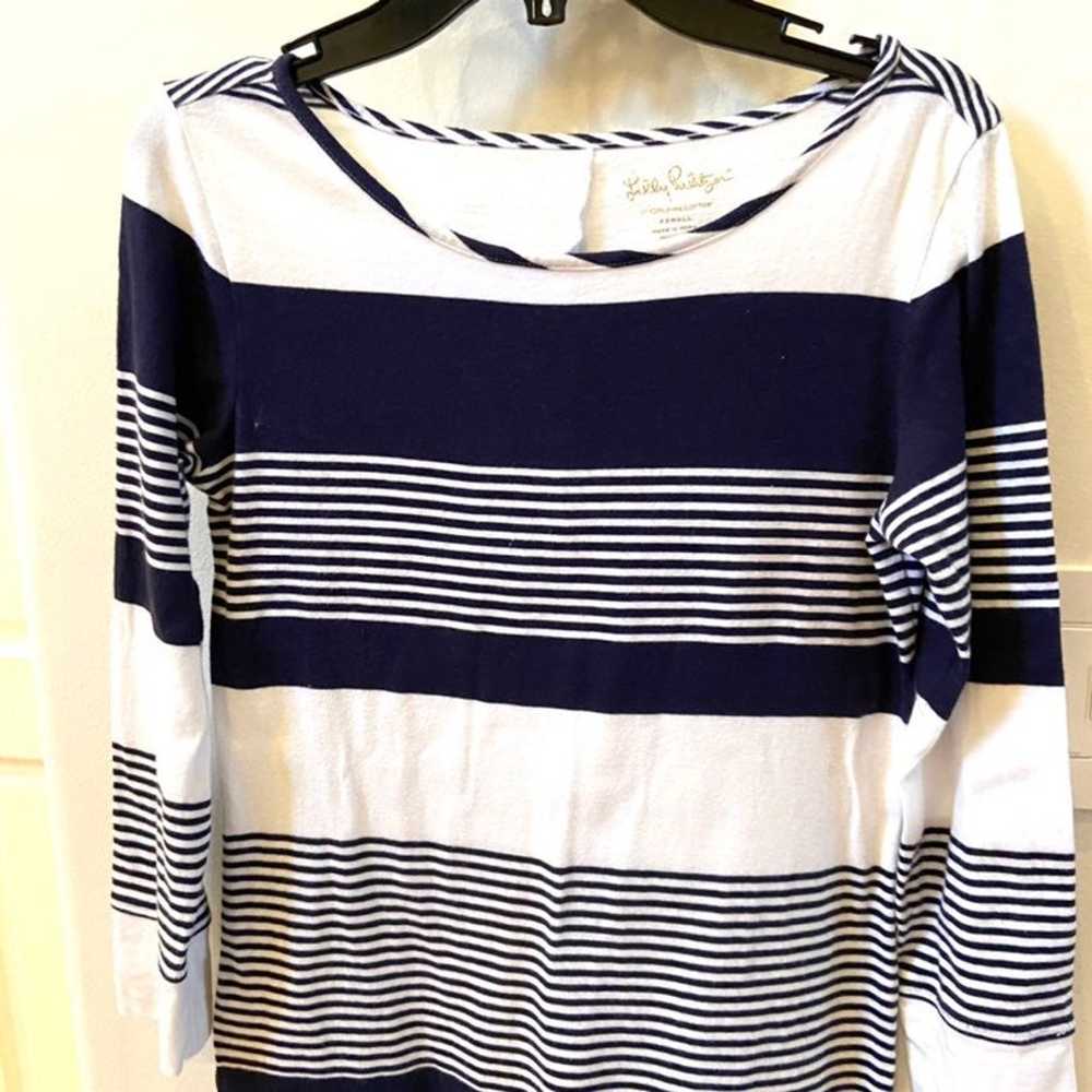 LILLY PULITZER Marlowe Striped Navy Boat - image 3