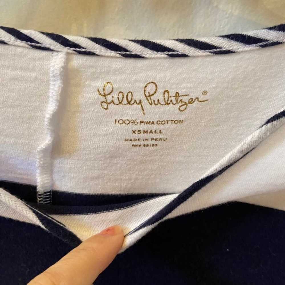 LILLY PULITZER Marlowe Striped Navy Boat - image 4