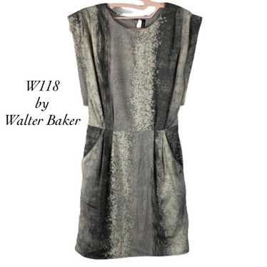 W118 by Walter Baker Gray Cream Pattern Pockets C… - image 1
