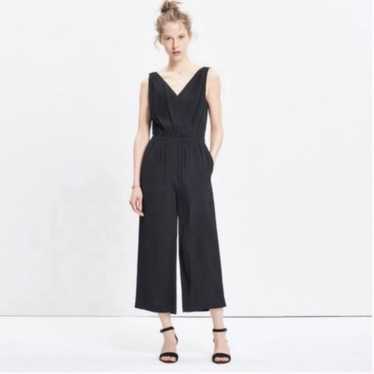 Madewell Black Cropped Jumpsuit