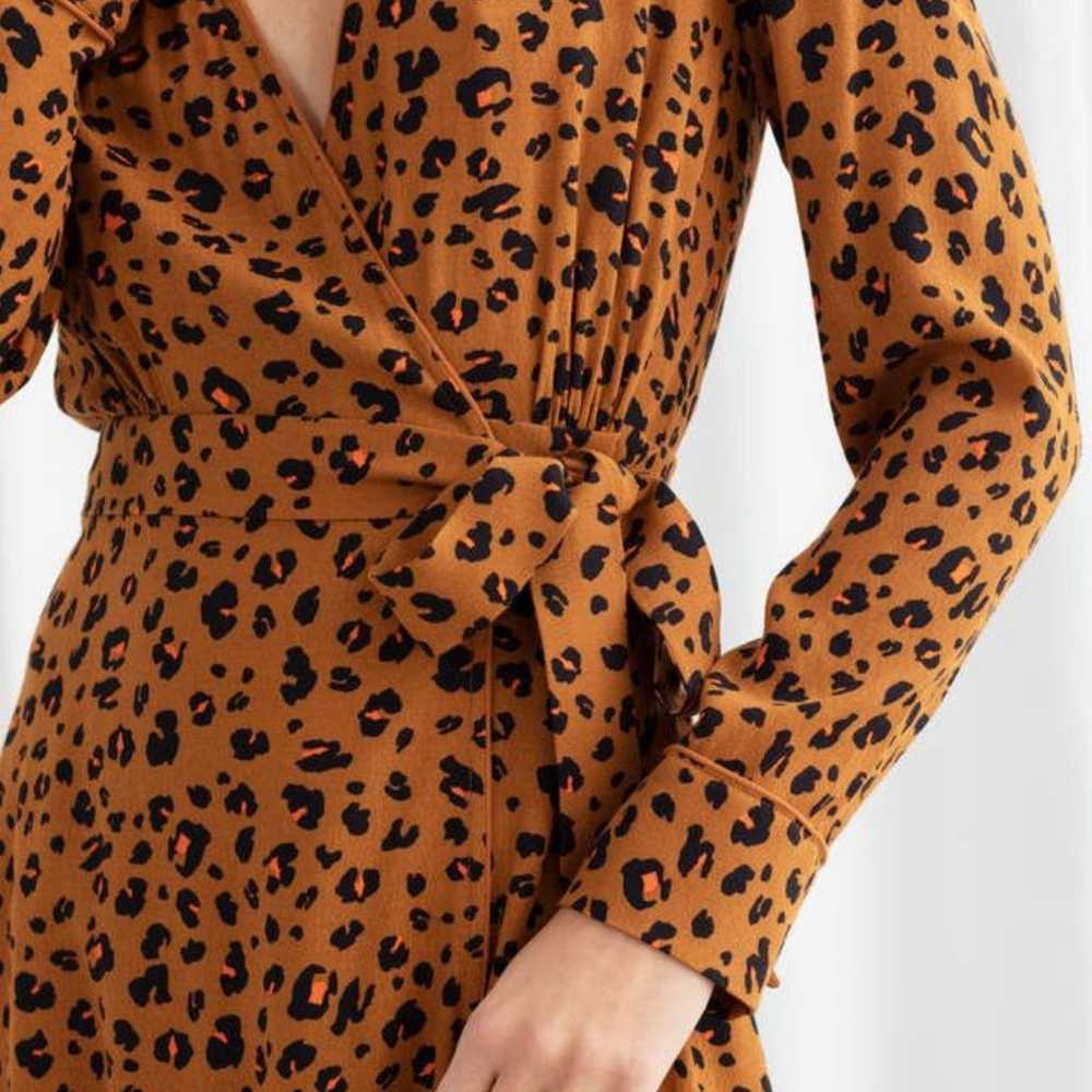 & Other Stories Long Sleeve Leopard Print Wrap Pl… - image 11