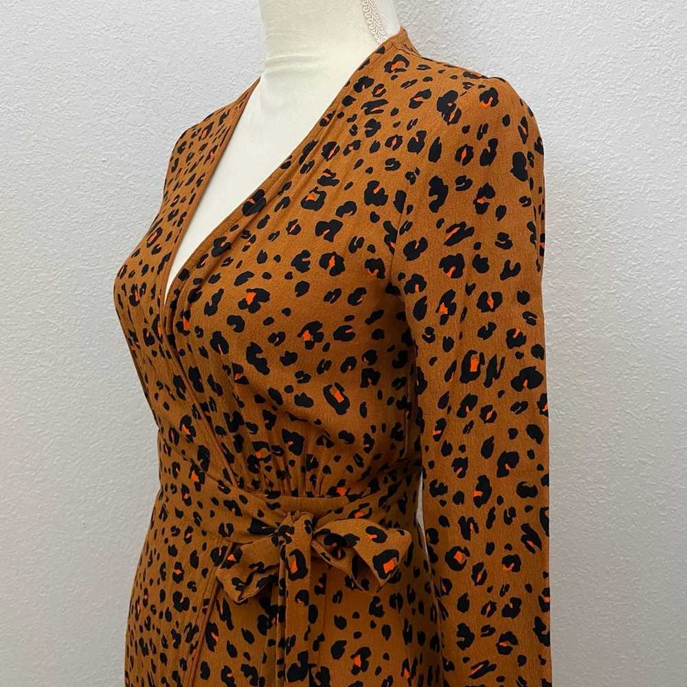 & Other Stories Long Sleeve Leopard Print Wrap Pl… - image 3