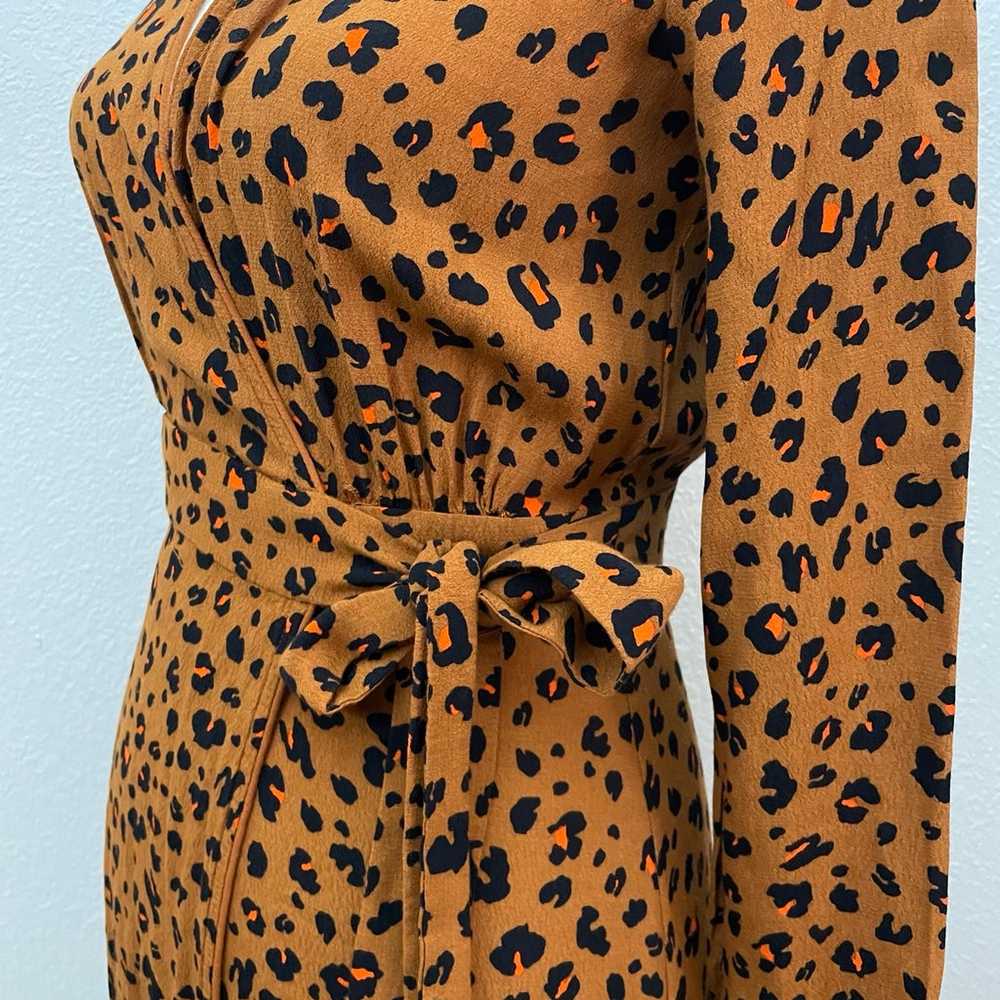 & Other Stories Long Sleeve Leopard Print Wrap Pl… - image 4