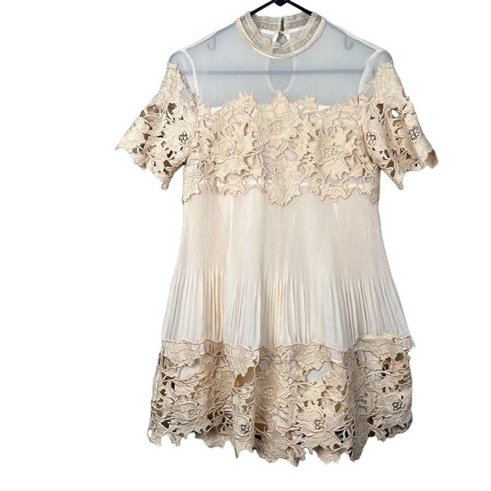 Free People Saylor Hollie White Lace Mini Dress S… - image 3
