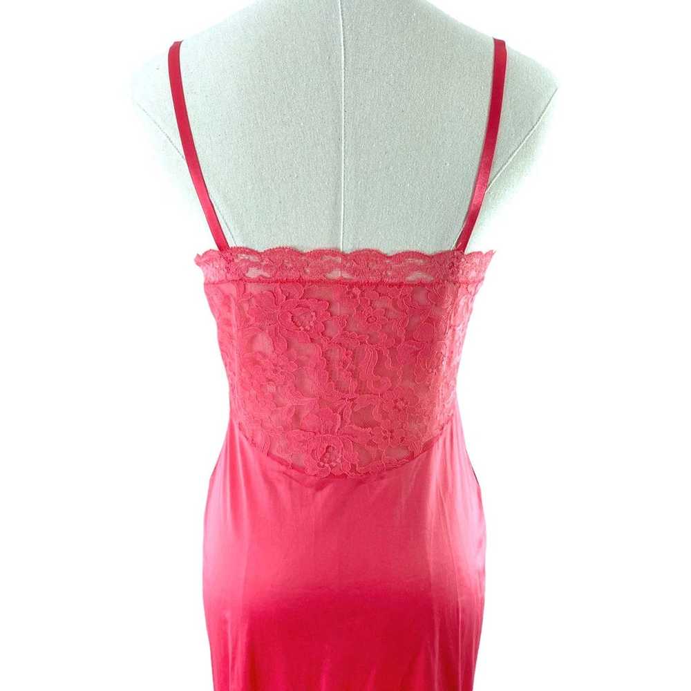60s Vintage Pink Nylon Slip Dress Size XS - image 5