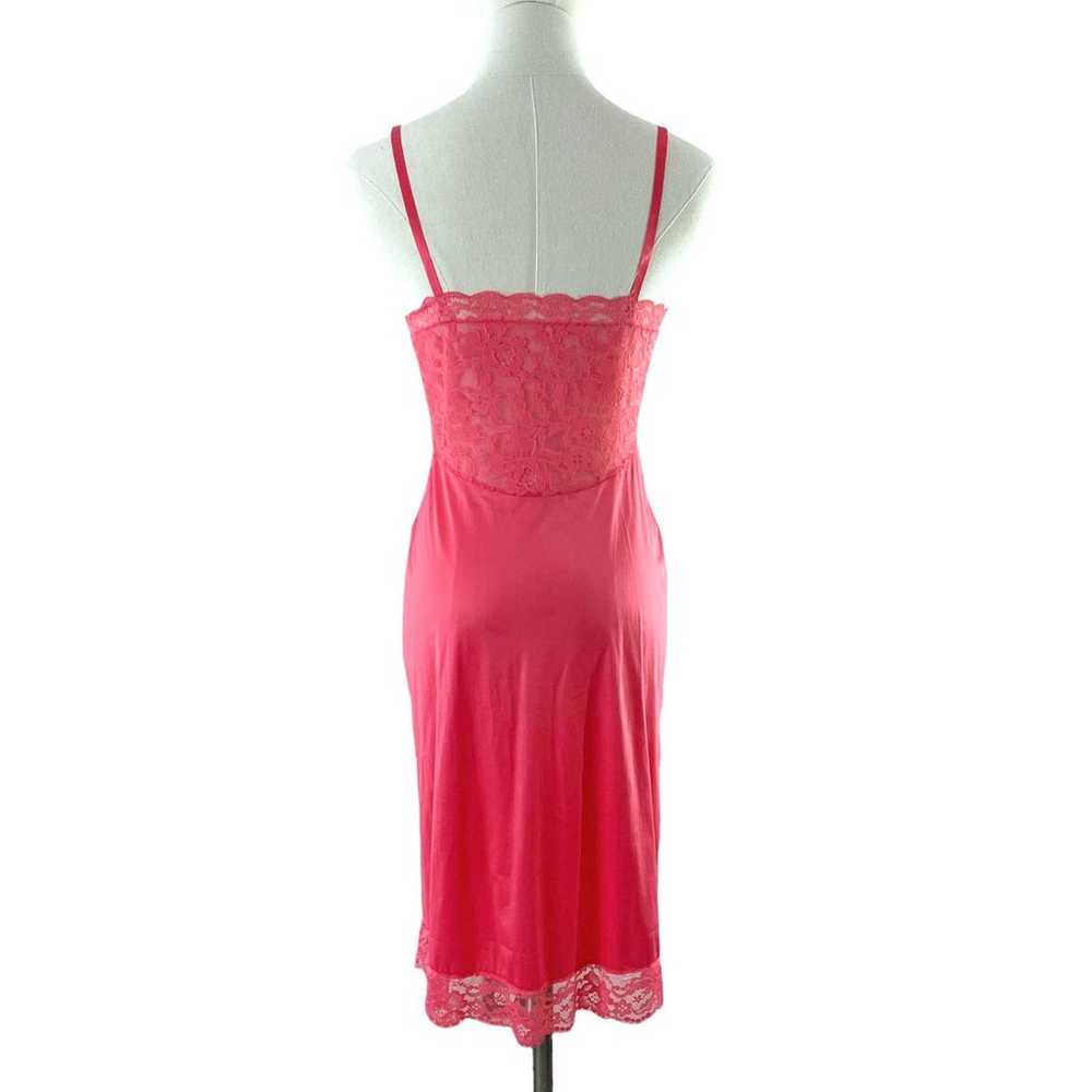 60s Vintage Pink Nylon Slip Dress Size XS - image 6