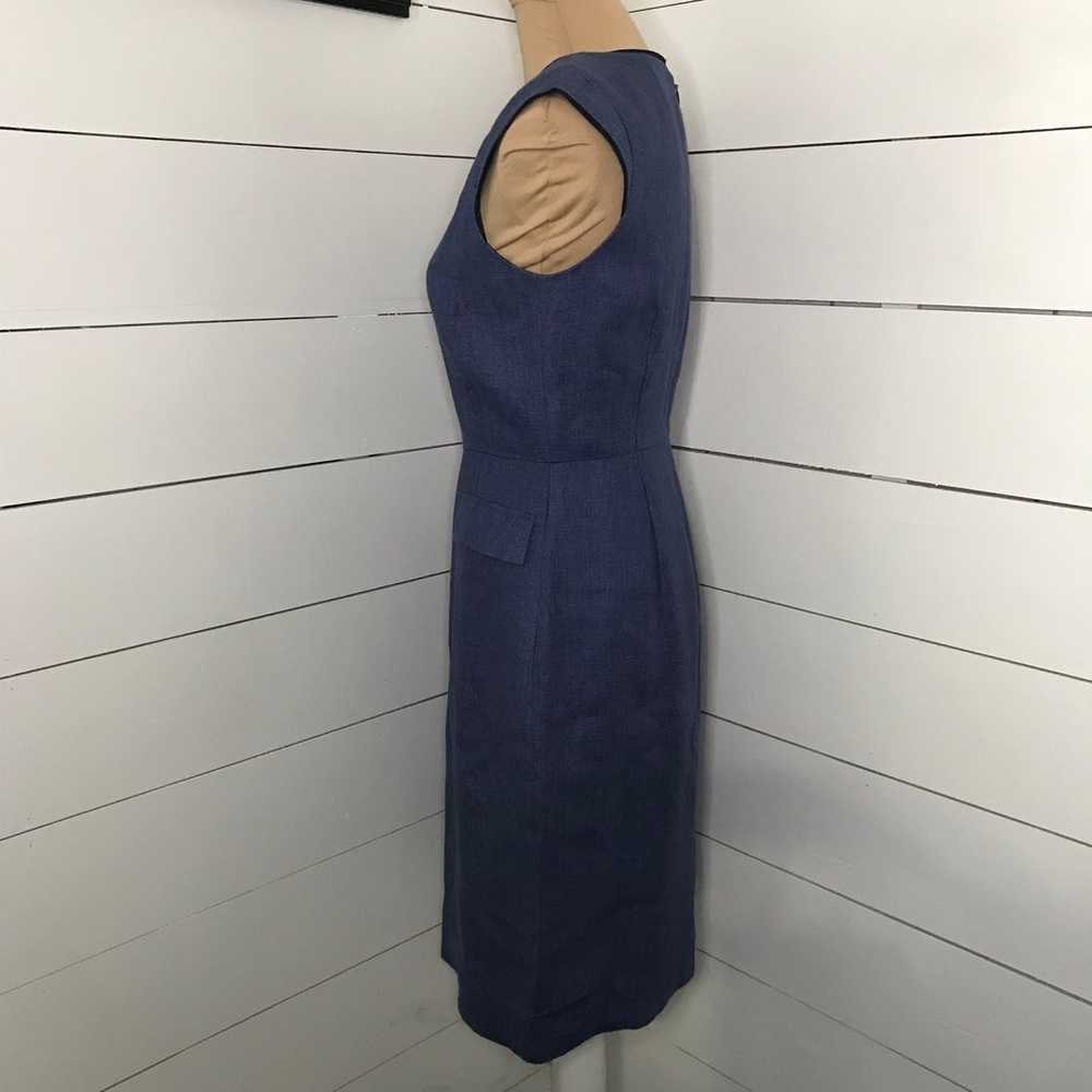 J Crew Tipped Linen Patch Pocket Dress Size 2 - image 3