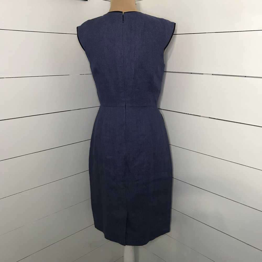 J Crew Tipped Linen Patch Pocket Dress Size 2 - image 4