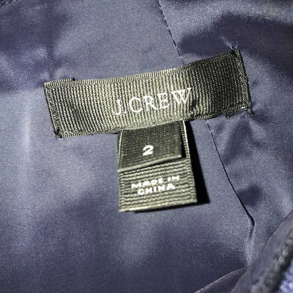J Crew Tipped Linen Patch Pocket Dress Size 2 - image 6