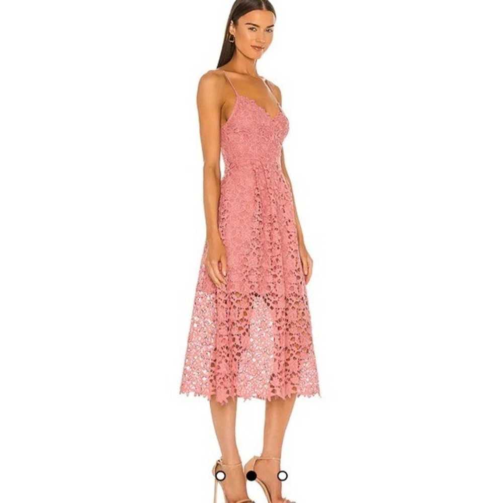 ASTR the Label Lace A-Line Midi Dress in Pink Mau… - image 2