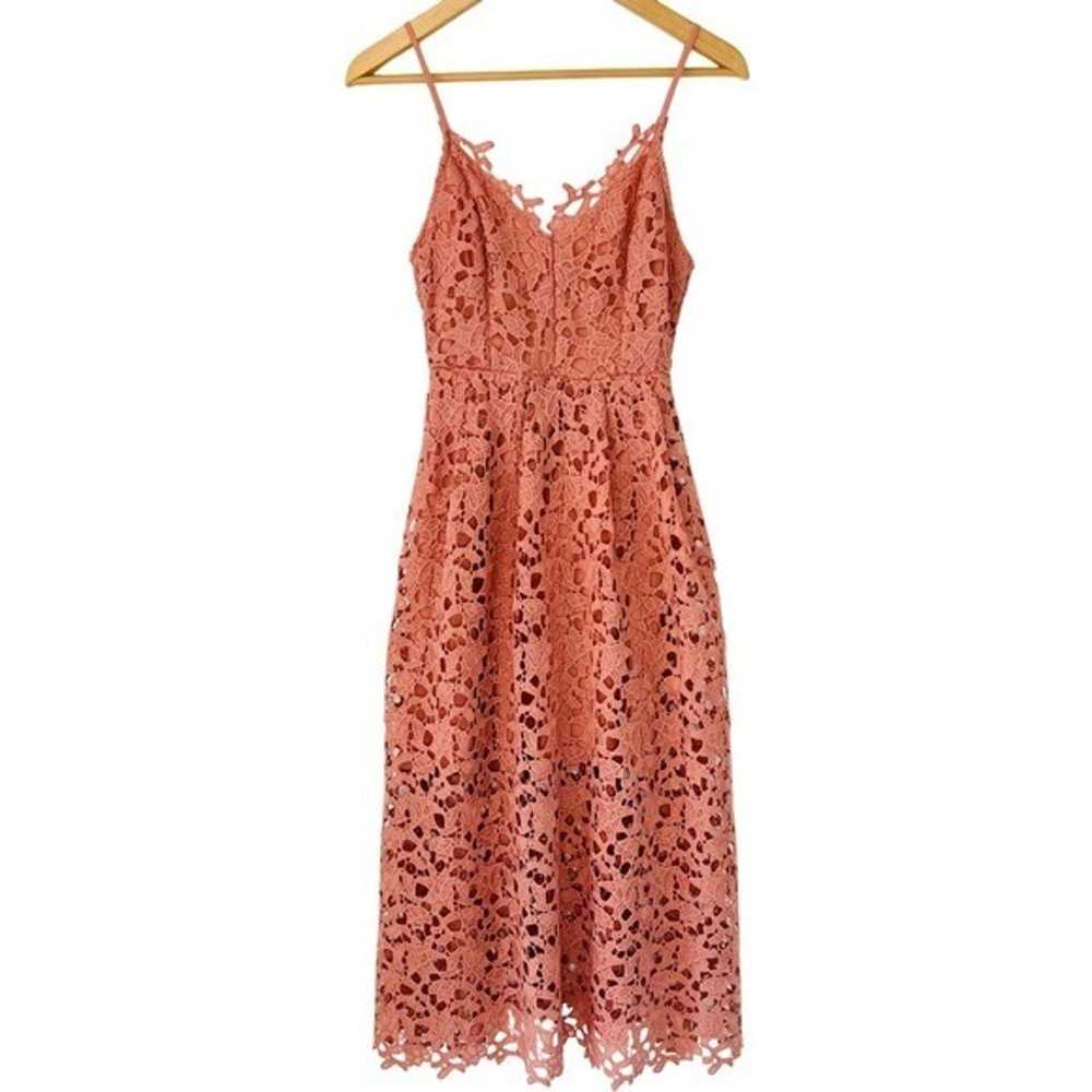 ASTR the Label Lace A-Line Midi Dress in Pink Mau… - image 3