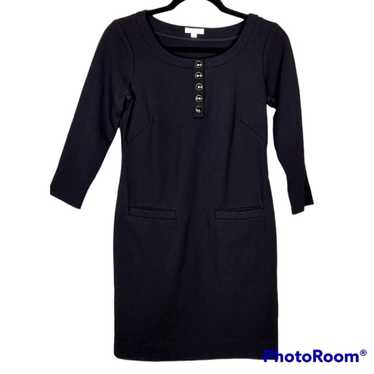 Shoshanna Black Knit Shift Dress SZ 2 - image 1